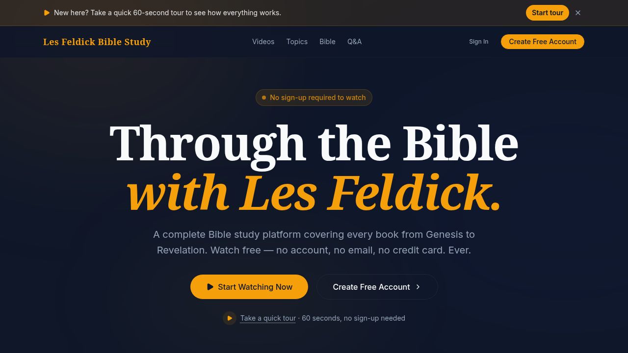 Les Feldick Bible Study